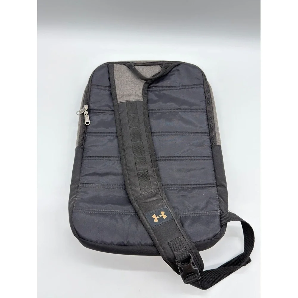 Under‎ Armour Compel Storm Sling Backpack Gray Black Crossbody Laptop Sport Bag